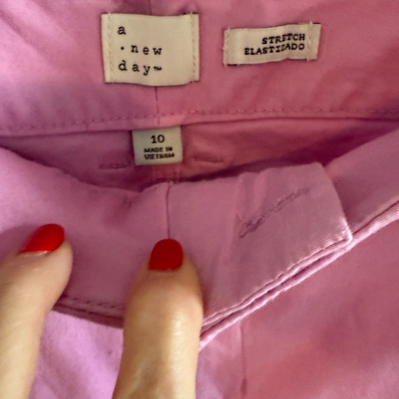 a new day Women's Wide Leg Pink Chino Pant, Size 10 - Picture 2 of 5